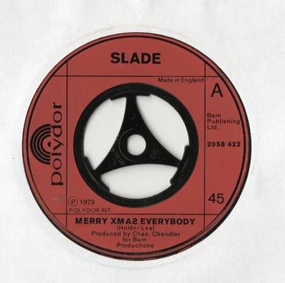 SLADE - MERRY CHRISTMAS EVERYBODY - 1973 VINYL 7" SINGLE - POLYDOR - EX+ COND - Image 1 of 3