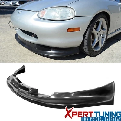 Fits 99-00 Mazda Miata MX-5 GV Style Front Bumper Lip PU Lower Spoiler Splitter Foto 1 de 4