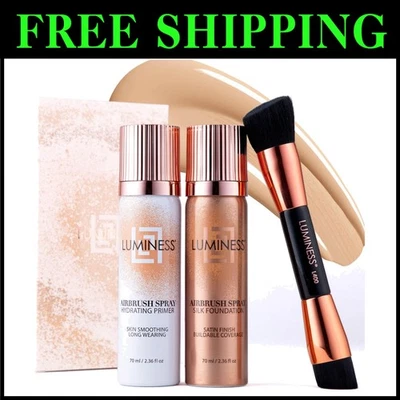 Airbrush Spray Foundation Primer & Brush - Hydrating Formula - Image 1 of 4