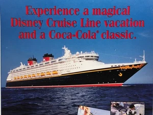 Coca-Cola Window Cling Sign Vintage Original 2000 NOS Disney Cruise Line Ship - Picture 1 of 7