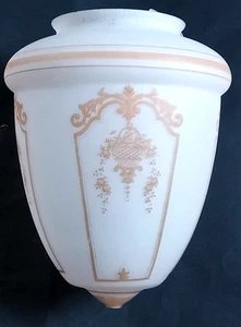 LARGE Antique Theatre Chandelier Art Deco Frosted Acorn Drop Fixture Shade - Picture 1 of 12