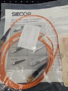 Siecor Corning Gold Fiber Optic Cable 2F ZIP 395002K5141003M STC/STC 3Meters (J - Picture 1 of 1
