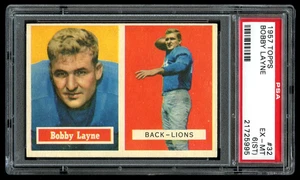 1957 Topps #32 Bobby Layne PSA 6 EX-MT (ST) - Picture 1 of 2