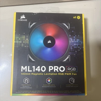 Магнитный левитационный вентилятор Corsair ML140 Pro RGB 140 мм / 1 упаковка с узлом освещения Pro. - Изображение 1 из 4
