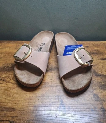 Birkenstock Madrid Hebilla Grande Castillo de Arena Nubuk Talla 40 Estrecho (Mujer 9, Hombre 7) Foto 1 de 4
