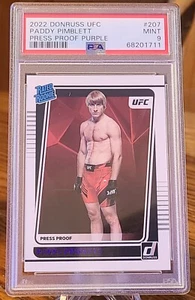 2022 Donruss UFC Paddy Pimblett Press Proof Purple Rookie #207 PSA MINT 9 📈  - Picture 1 of 1