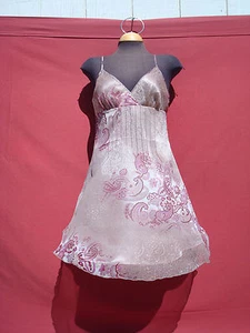 Neu DKNY mehrfarbig Seide ärmellos Abend Cocktail Freizeit Damen Kleid Gr. 3 - Bild 1 von 12