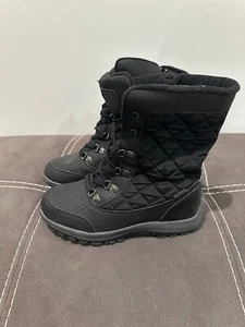 CRANE WOMEN'S SIZE 7 BLACK SNOW BOOTS - Picture 1 of 5