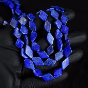 3 Strand Blue Lapis Lazuli 321 Cts Necklace Awesome Beaded Jewelery VK 03 E679 - Imagen 1 de 3