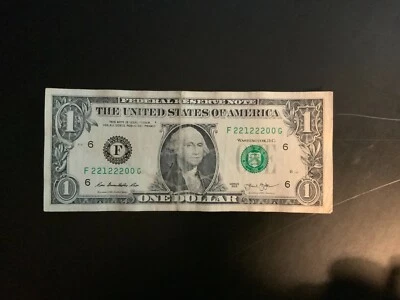 2013 $1 DOLLAR BILL F22122200G Trinary (012) - Image 1 of 4