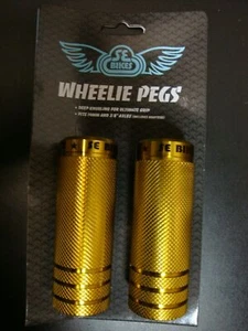 SE BIKES WHEELIE PEGS - AXLE PEGS - SET OF 2 - 14MM WITH 3/8" Adapter - NEW - Picture 1 of 11