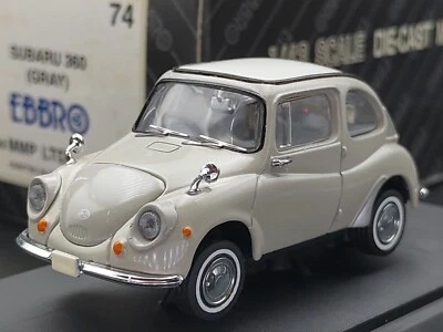 EBBRO 43074 1:43 SCALE 1968 SUBARU 360 DIE CAST MODEL CAR GRAY - Image 1 of 4