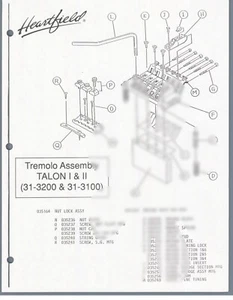 Tuerca de puente y cerradura FENDER trémolo de colección década de 1990 lista de piezas garra Heartfield I y II - Imagen 1 de 2