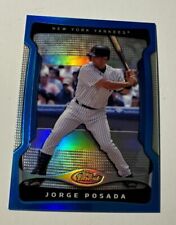 2009 Topps Finest Jorge Posada /399 Blue Refractor #20 Yankees