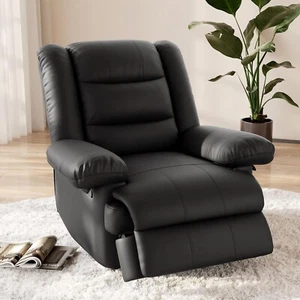 FAUX LEATHER GAMING SEAT RECLINER ARMCHAIR SOFA RECLINING CINEMA CHAIR - Picture 1 of 7