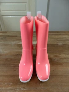 (NO TASSA DOGANALE) CHRISTIAN LOUBOUTIN Loubirain stivali da pioggia in PVC gomma rosa 7 37 - Foto 1 di 10