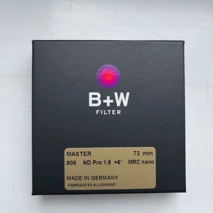 B+W ND 6 stops Pro 1.8 Master MRC nano 72mm filter BRAND NEW - Picture 1 of 5