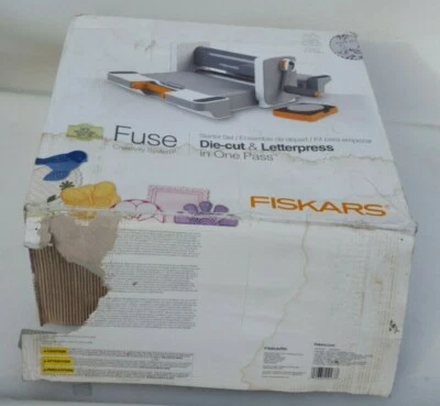 FISKARS DIE CUT LETTERPRESS FUSE CREATIVITY SYSTEM New. Has some water damage.  - Image 1 of 4