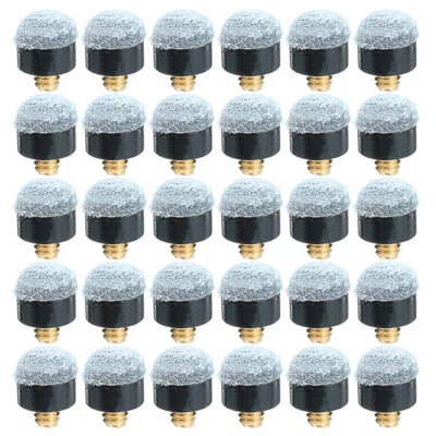 30Pcs/set 10-13mm Replacements of Soft Billiard Pool Cue Stick Screw-on Tips USA