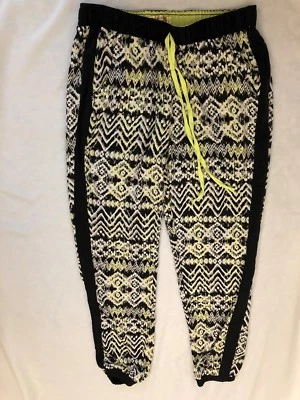 VERA WANG Yellow Print Size 6 M Womans Lounge Pants - 28" Waist - 29" Inseam - Image 1 of 3