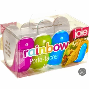 NWT JOIE Gorgeous 4pcs Rainbow taco holders Set Porte Tacos BOA Free - Picture 1 of 12