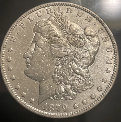 1879-S Reverse of 1878 Morgan Silver Dollar $1, Extremely Fine XF Cleaned Cover