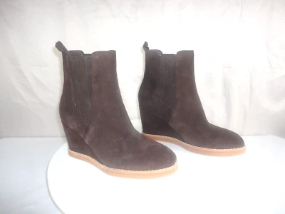 Великолепный WANDA Chelsea на танкетке загрузки коричневый замши кожаный круглый носок женщин 6,5 - Изображение 1 из 4