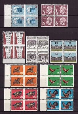 U0166) GERMANY BERLIN FANTASTIC LOT BLOCKS OF FOUR, SE ALL 8 PICTURES - Image 1 of 4
