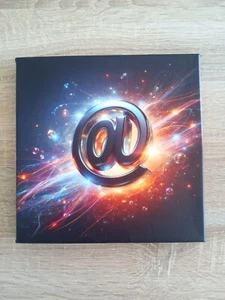 Stampa su Tela - 20x20 - Arte Astratta - simbolo chiocciola @ - Casa e Ufficio - Foto 1 di 3