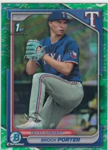 2024 Bowman Chrom Prospects Brock Porter Green Lunar #BCP-36 Texas Rangers - Bild 1 von 2