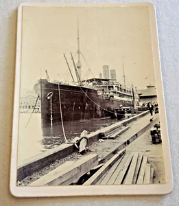 CABINET PHOTO NDL FRIEDRICH DER GROSSE AT SYDNEY DOCK 1897 #5 - Picture 1 of 2