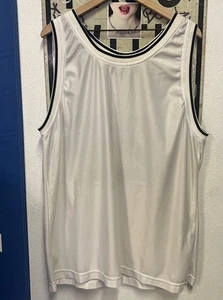 Vintage 90s GOUGE Clothing Skateboards Streetwear Blank White Basketball Jersey - Picture 1 of 5
