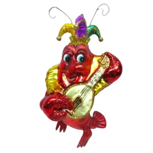 Mardi Gras Crawfish Playing a Banjo Hanging Ornament 79-79087 - Picture 1 of 2
