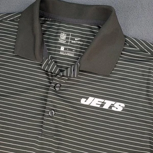 NFL New York Jets Nike Dri-FIT Polo a Rayas Para Hombres Pequeño Fútbol - Imagen 1 de 7
