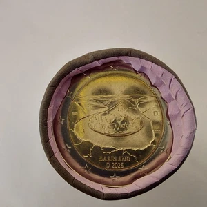 2 Euro Münzrolle Saarland 2025 D München Saarschleife 25 x 2€ 50€ Sichtrolle ✅✅ - Bild 1 von 3