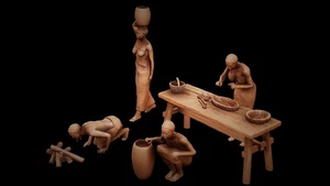 Juego de figuras Wargaming African Women Scenery impresas en 3D 1:72 - Imagen 1 de 1
