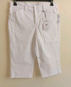 Gloria Vanderbilt Damen rundum schlankmachende Caprijeans 10 Petite White Neu mit Etikett $ 12 - Bild 1 von 3