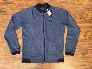 Under Armour Jacket Full Zip Heatgear Fleece Blue Size Large New With Tags - Picture 1 of 7
