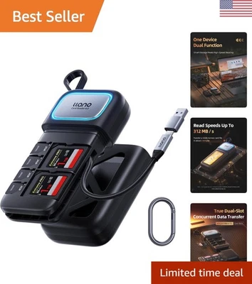 Pro-Grade F15 двойной слот SD/Micro SD кардридер - поддержка UHS-II, компактный дизайн - Изображение 1 из 4