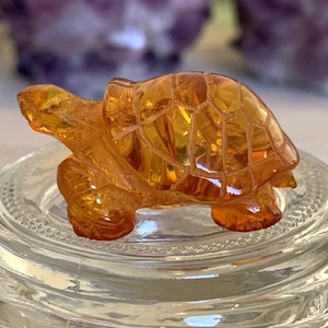 Vintage Baltischer Bernstein geschnitzte Schildkröte Figur Bernstein Schildkröte Tierschnitzerei 1,5" 42 ct - Bild 1 von 13