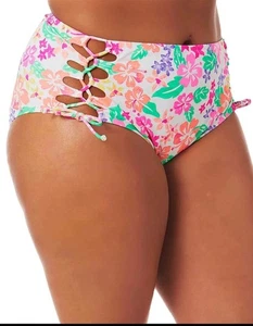 Pantalones de bikini con cordones California Waves de moda talla grande Hawaii Sunsets - 3X... - Imagen 1 de 2
