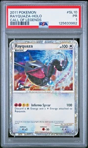 PSA 1 2011 Pokemon Call of Legends SHINY Rayquaza Holo Foil Rare SL10 - Picture 1 of 2