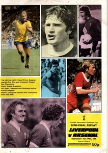Liverpool v Arsenal 1979-1980 FA Cup Semi-Final Replay 16/04/1980 - Picture 1 of 2