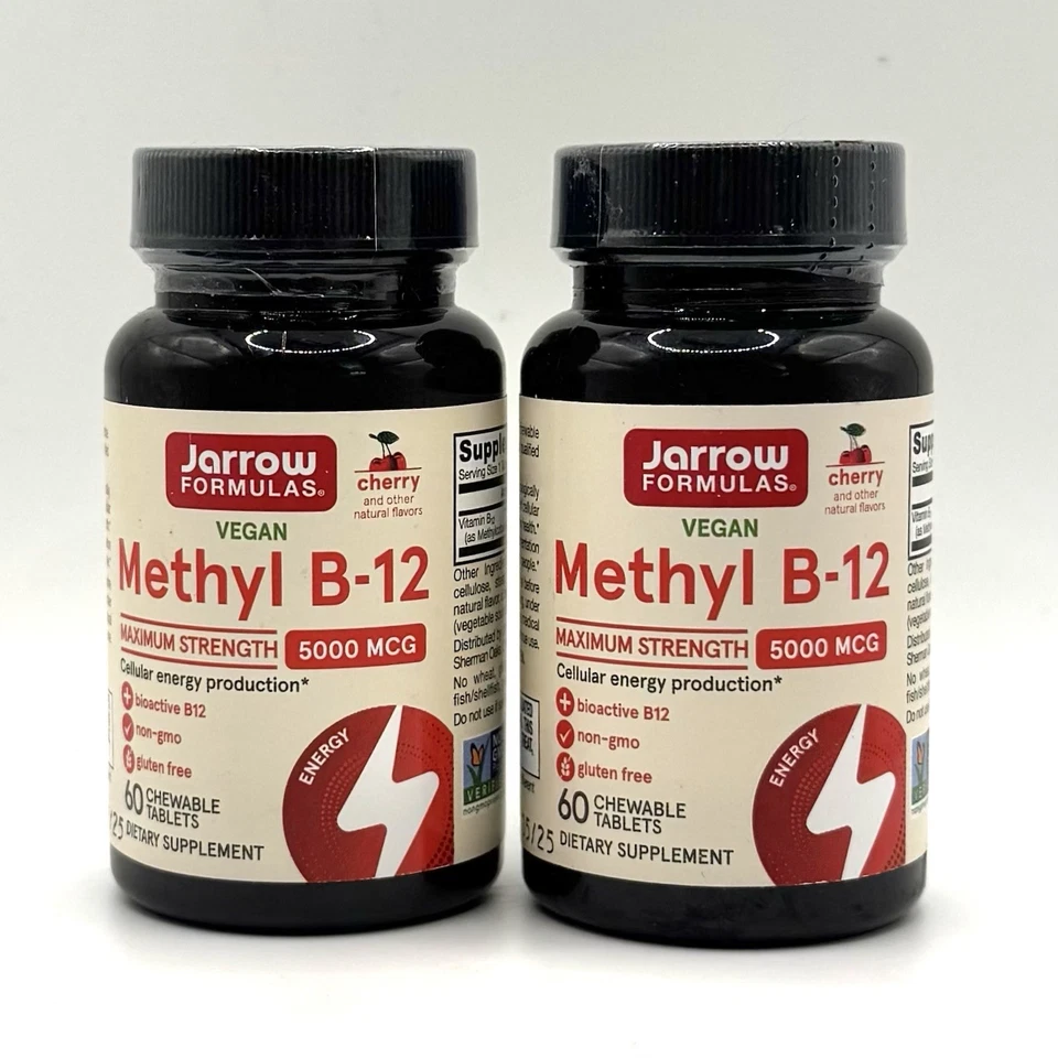 Jarrow Formulas Methyl B-12 5000 Mcg Sabor Cereza - 120 Comprimidos Masticables Foto 1 de 4