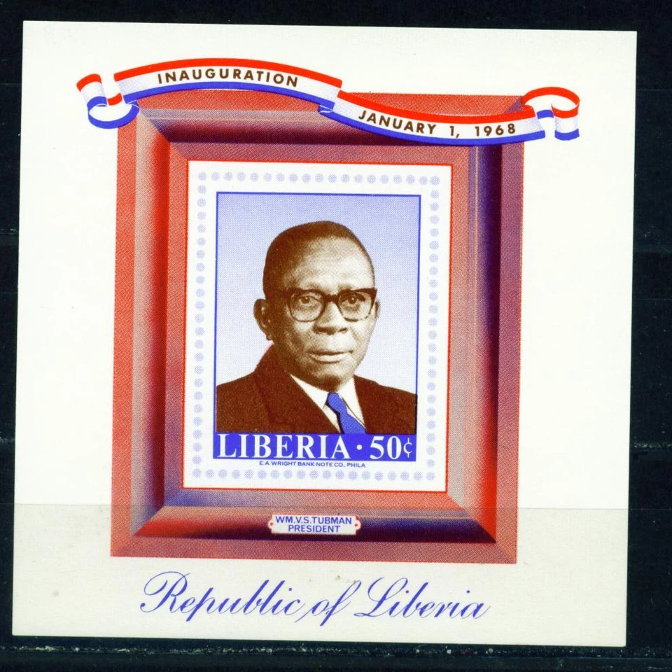 Liberia President Dictator William Tubman Souvenir Sheet 1988 MNH - Image 1 of 1