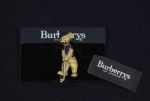 Burberry Archivio Vintage - Brosche GOLFBÄR GOLD - BROOCH GOLFER BEAR - Bild 1 von 3