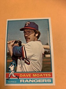 #327 Dave Moates Texas Rangers￼￼￼ ￼￼￼￼￼ 1976 Topps  Baseball Card Cb22 ￼