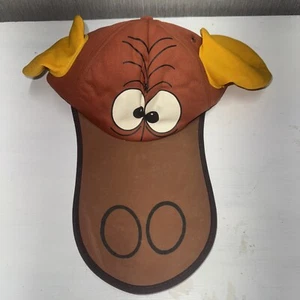 Vtg 1991 Rocky & Bullwinkle Snapback Hat Moose Cartoon Trucker Cap Retro 90s - Picture 1 of 10