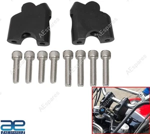 Handle Bar Riser Angled Mount Clamp Set For Royal Enfield Interceptor 650 - Picture 1 of 9
