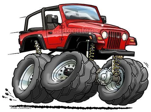 Jeep Wrangler TJ Cartoon Tshirt  #0562 GA muscle car auto - Image 1 of 1